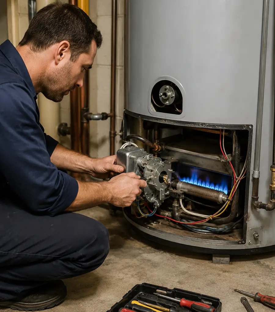 Residential hot water tank repair by experienced technicians