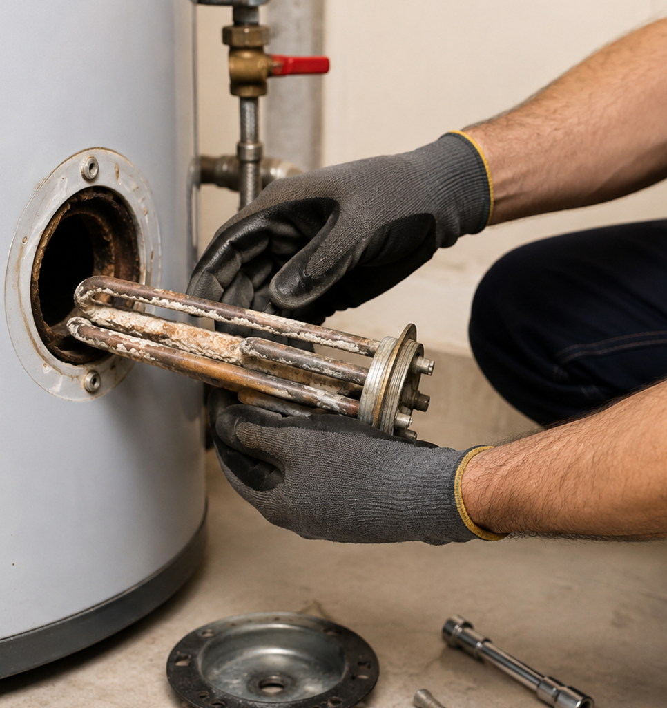 Water heater element repair