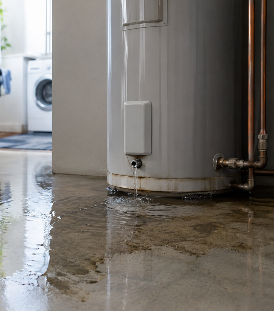 Gas water heater emergency