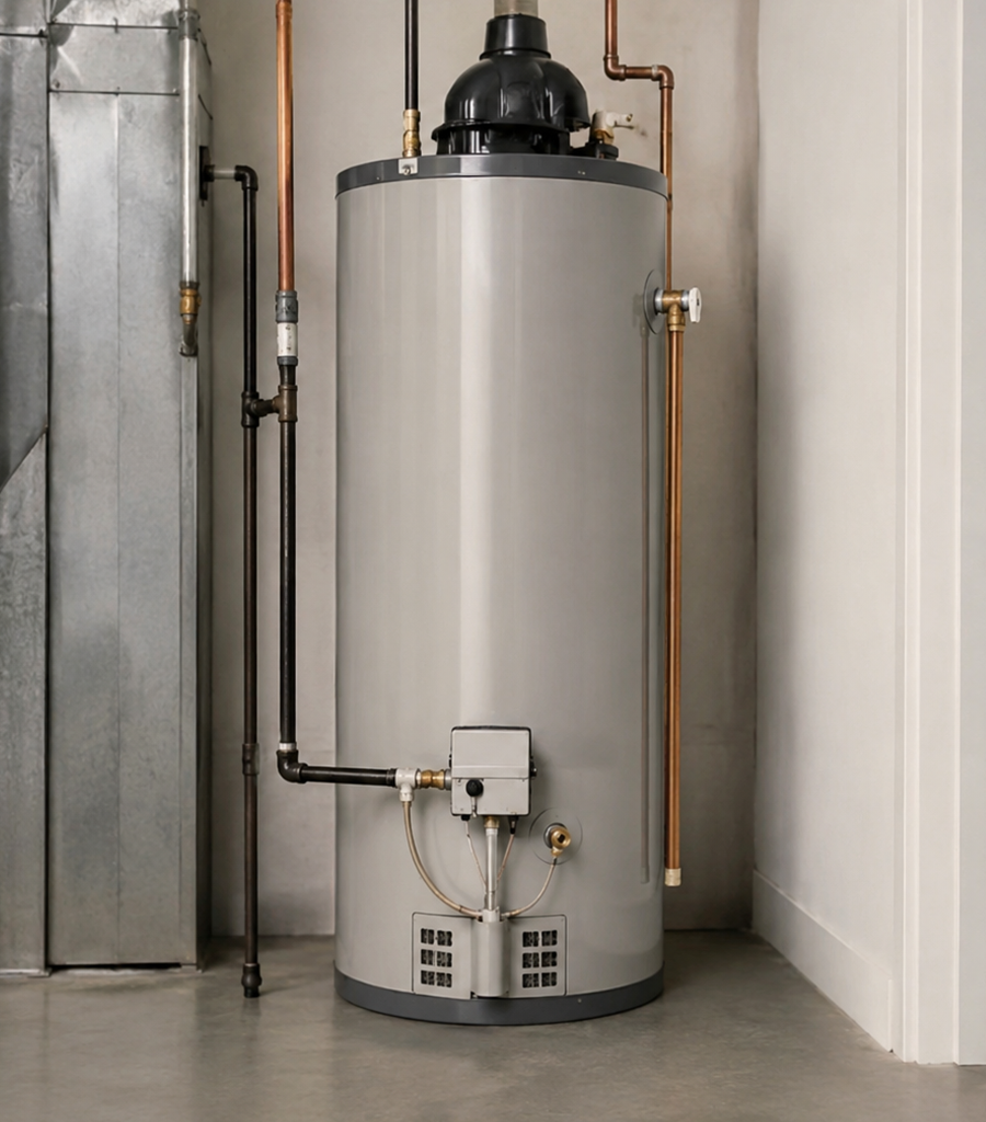 Professional water heater installation