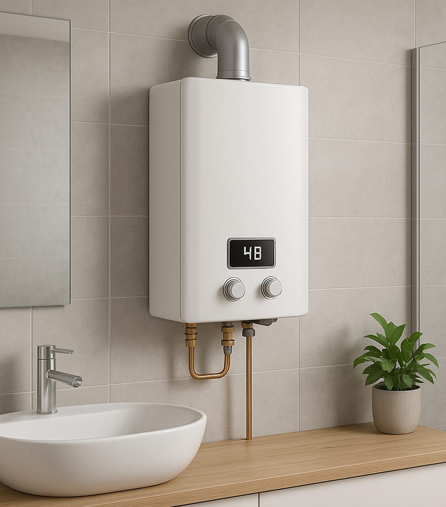 Tankless water heater installation