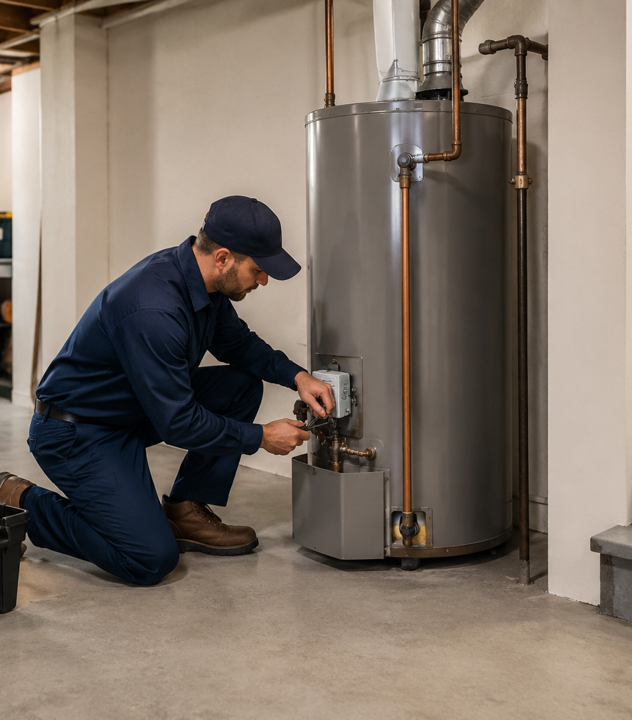 Professional water heater installation service